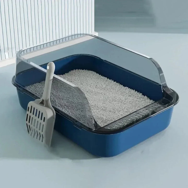 Semi-Enclosed Cat Litter Box