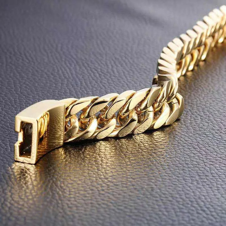 Steel Cuban Chain Bracelet